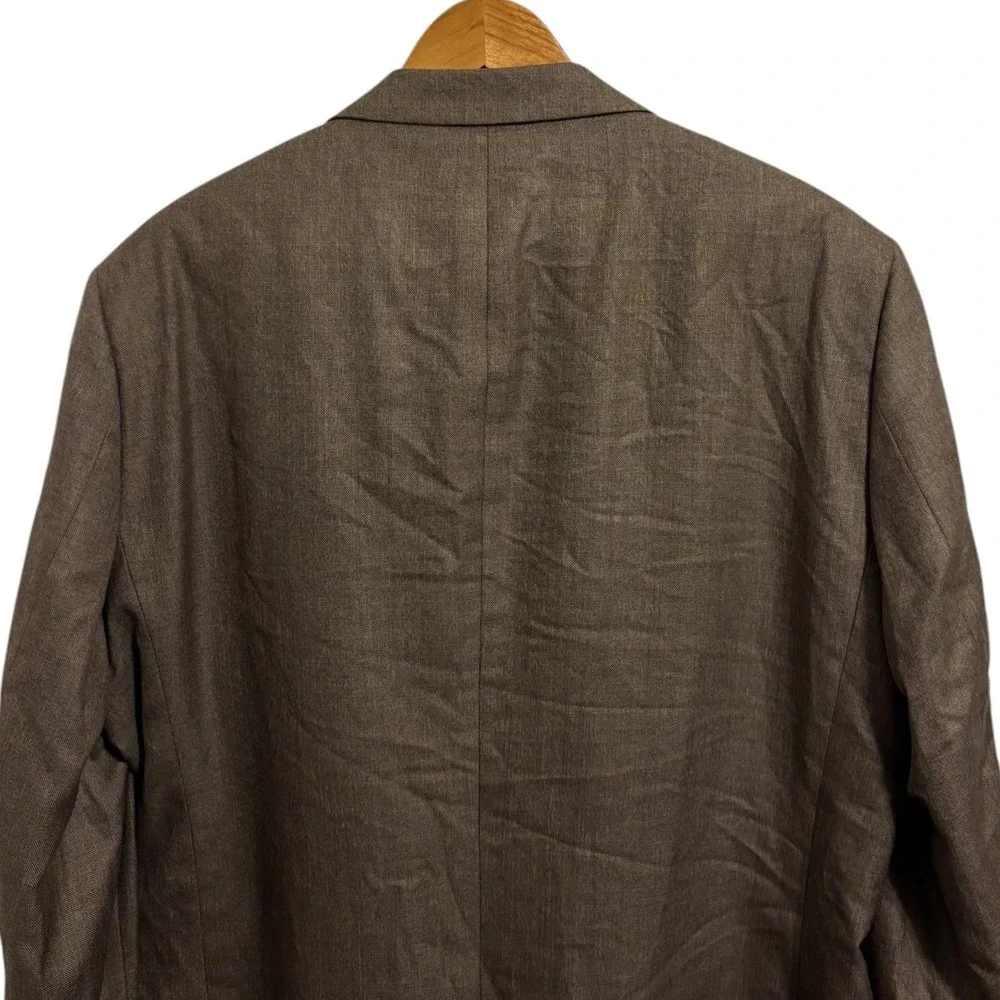 Turnbury Sport Coat Brown Silk Wool Blend Two Button Classic Academic Career 46R